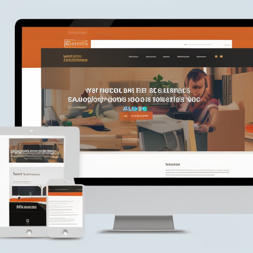 Responsive website mockup shown on desktop, tablet, and phone