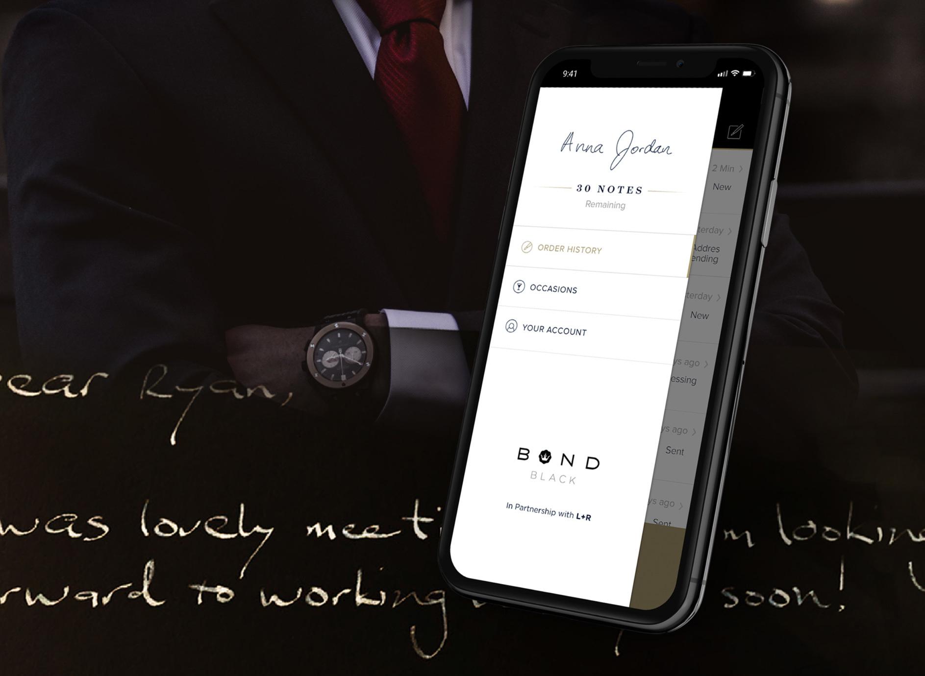 Pilot app for the leader in fine writing with robot process automation to showcase a digital luxury experience