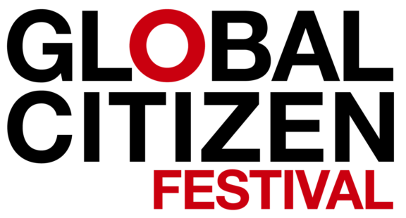 Red ring symbol above the word FESTIVAL on a black background