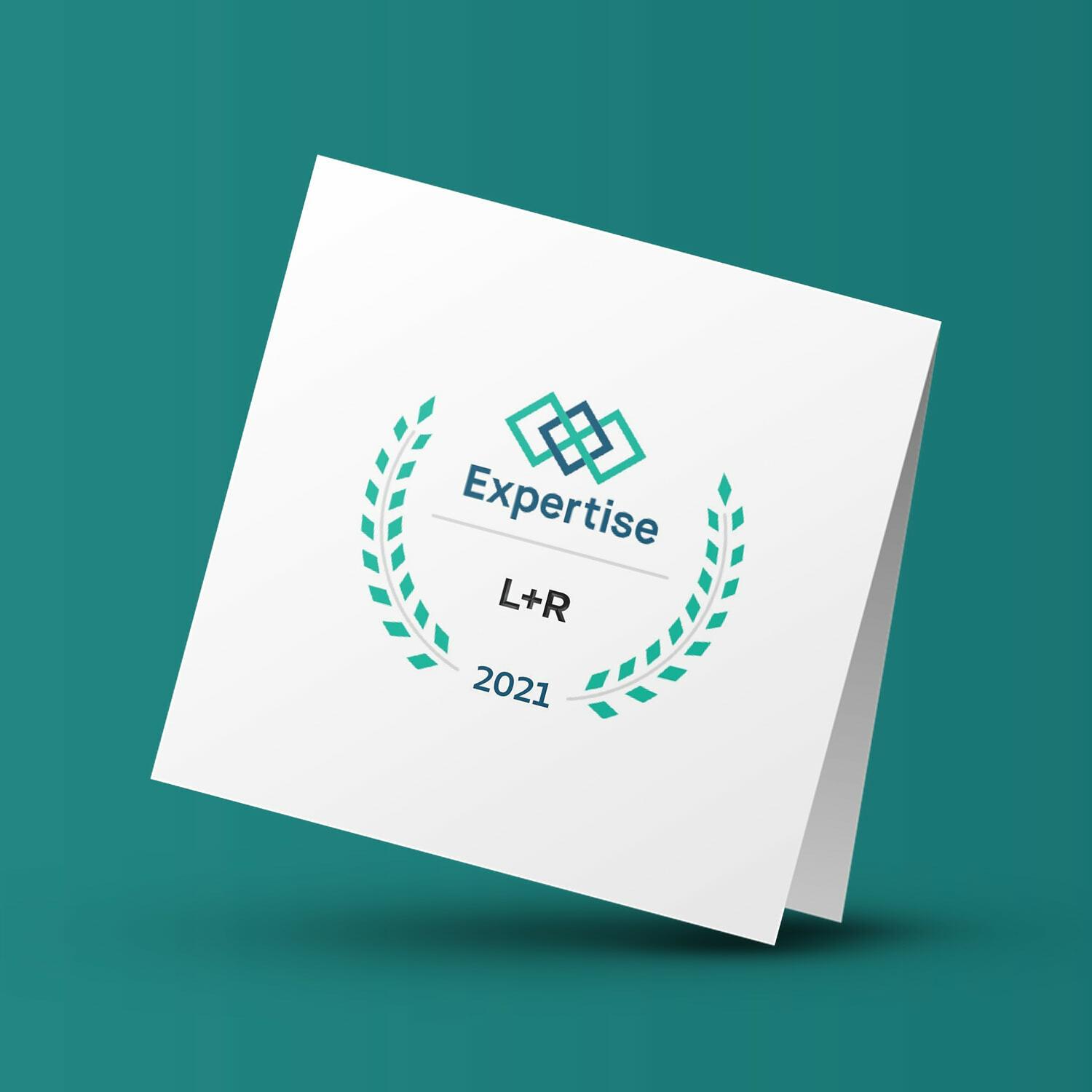 Expertise.com L+R 2021 award card