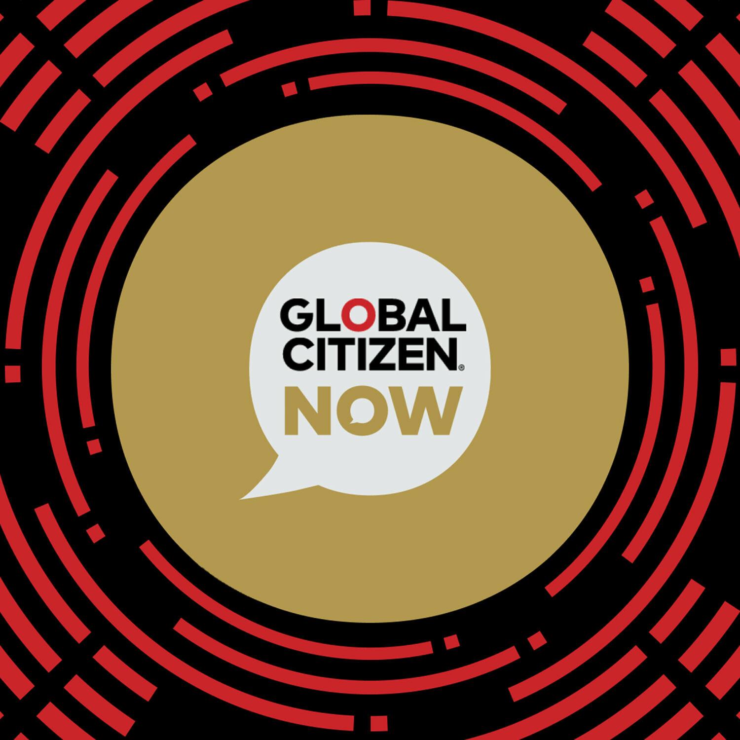 Global Citizen NOW logo inside red circular graphic