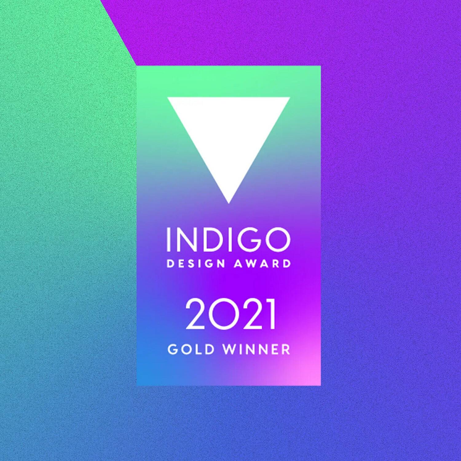 Indigo Design Award 2021 Gold Winner badge