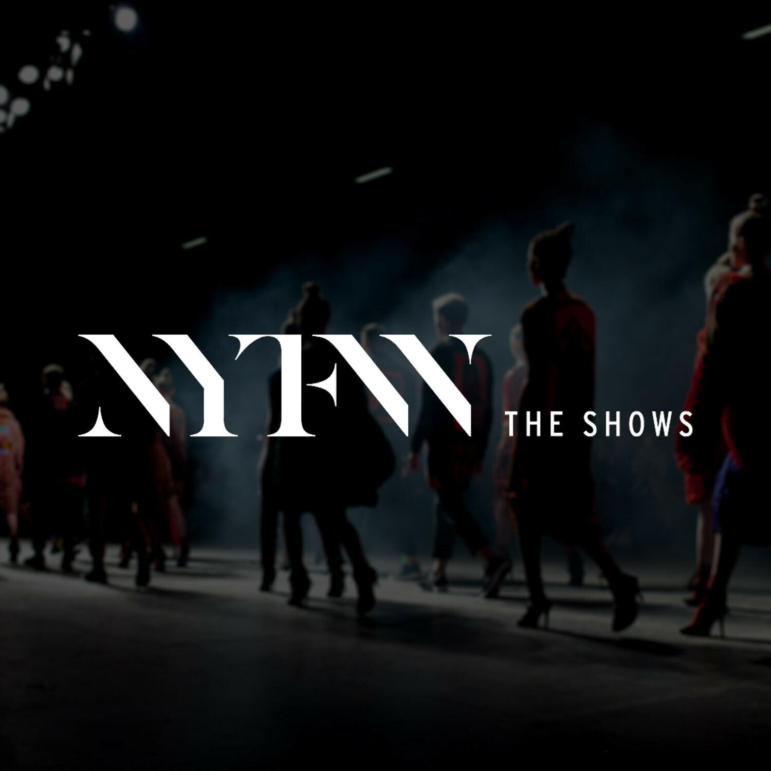 NYFW: The Shows logo over a smoky runway