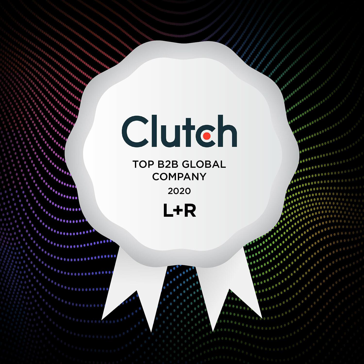 Clutch Top B2B Global Company 2020 L+R award badge