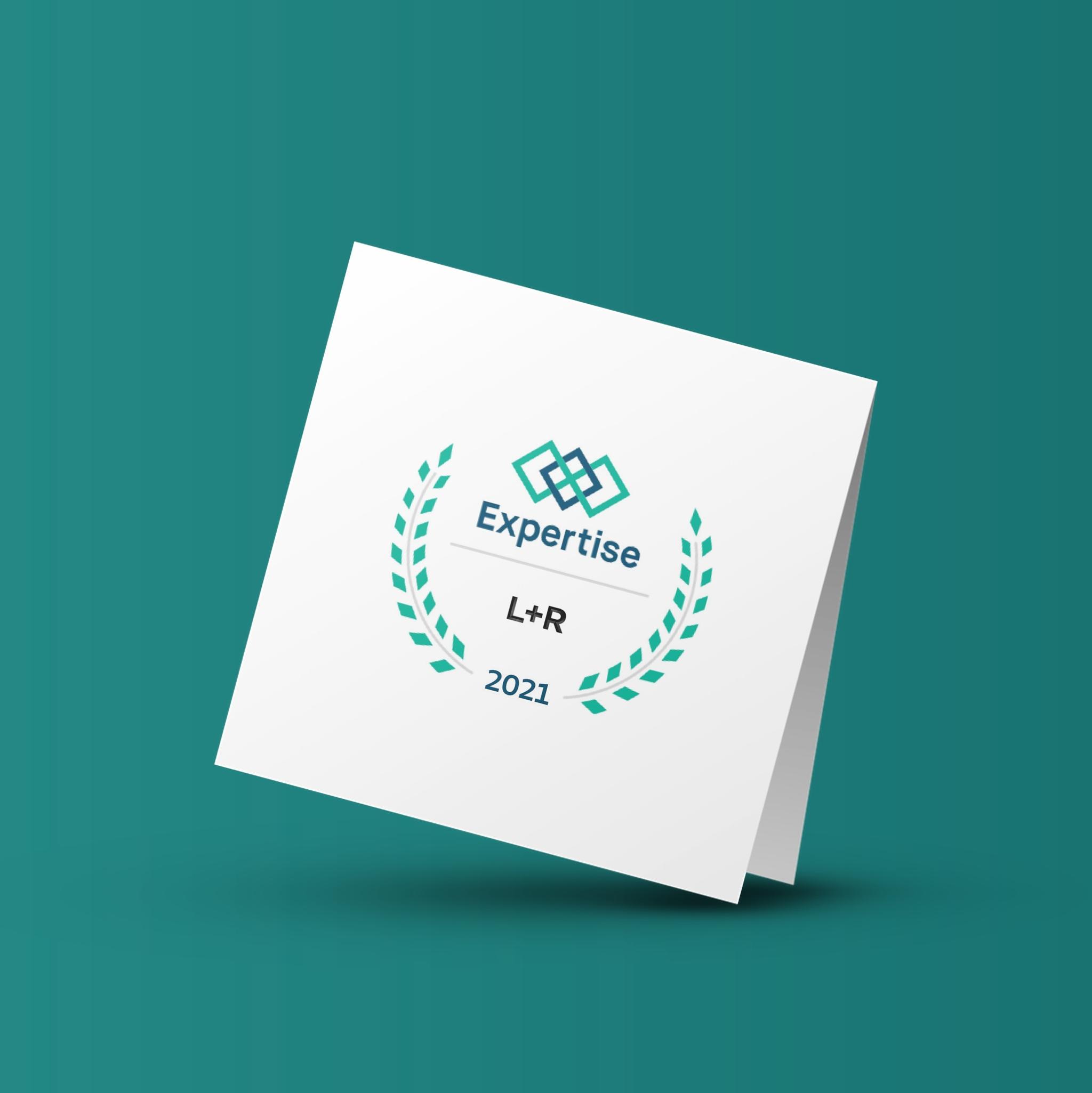 Expertise.com L+R 2021 award card